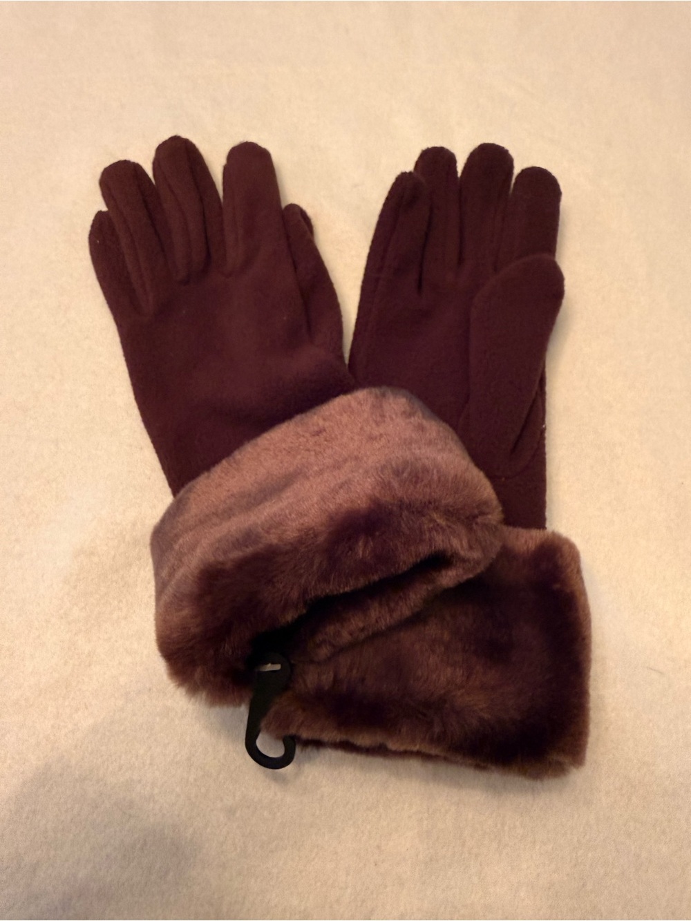 Northern Reflections Women’s Brown Faux Fur Cuff Winter Gloves NWOT